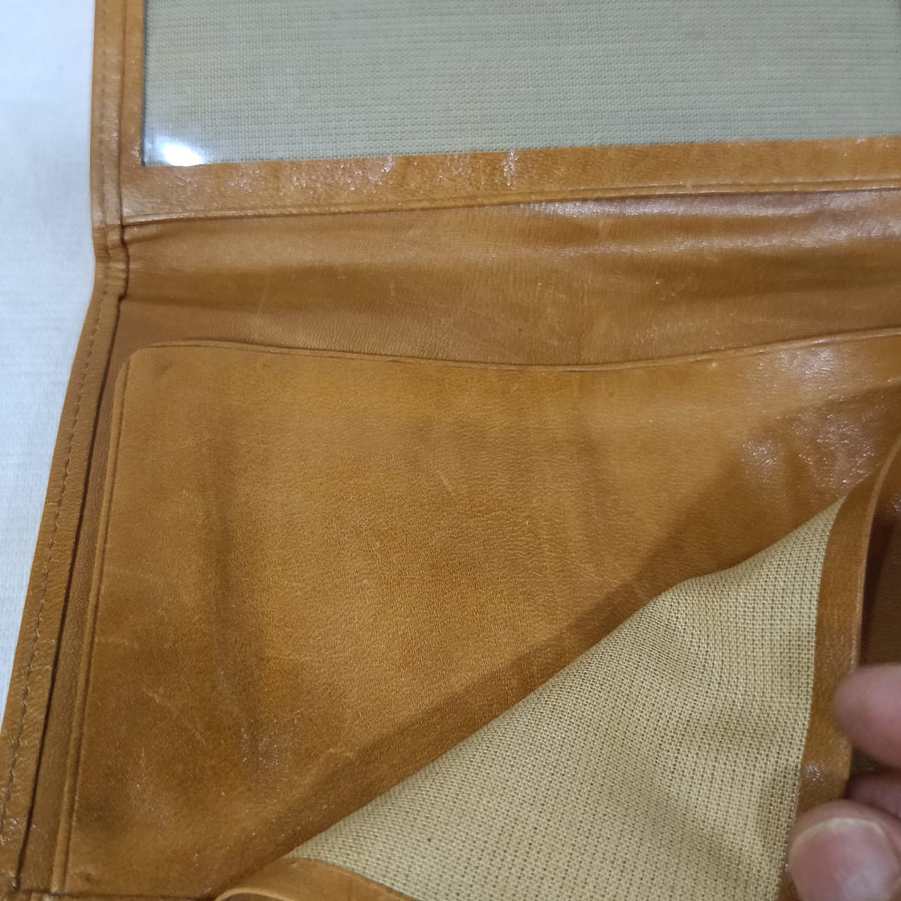 Portefeuille en cuir vintage original