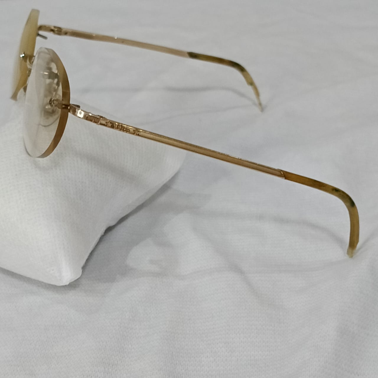 Cadre du lunette Dior femme en plaqué or vintage