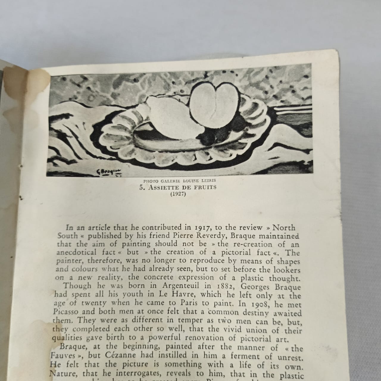 Livre sur peintre braque "collection des maîtres"