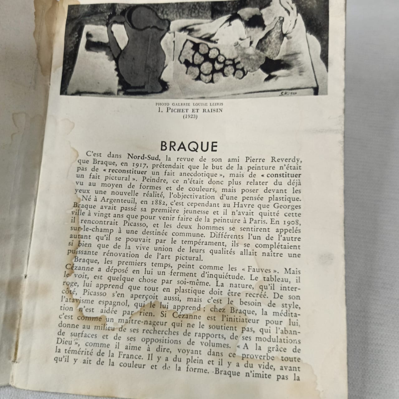 Livre sur peintre braque "collection des maîtres"