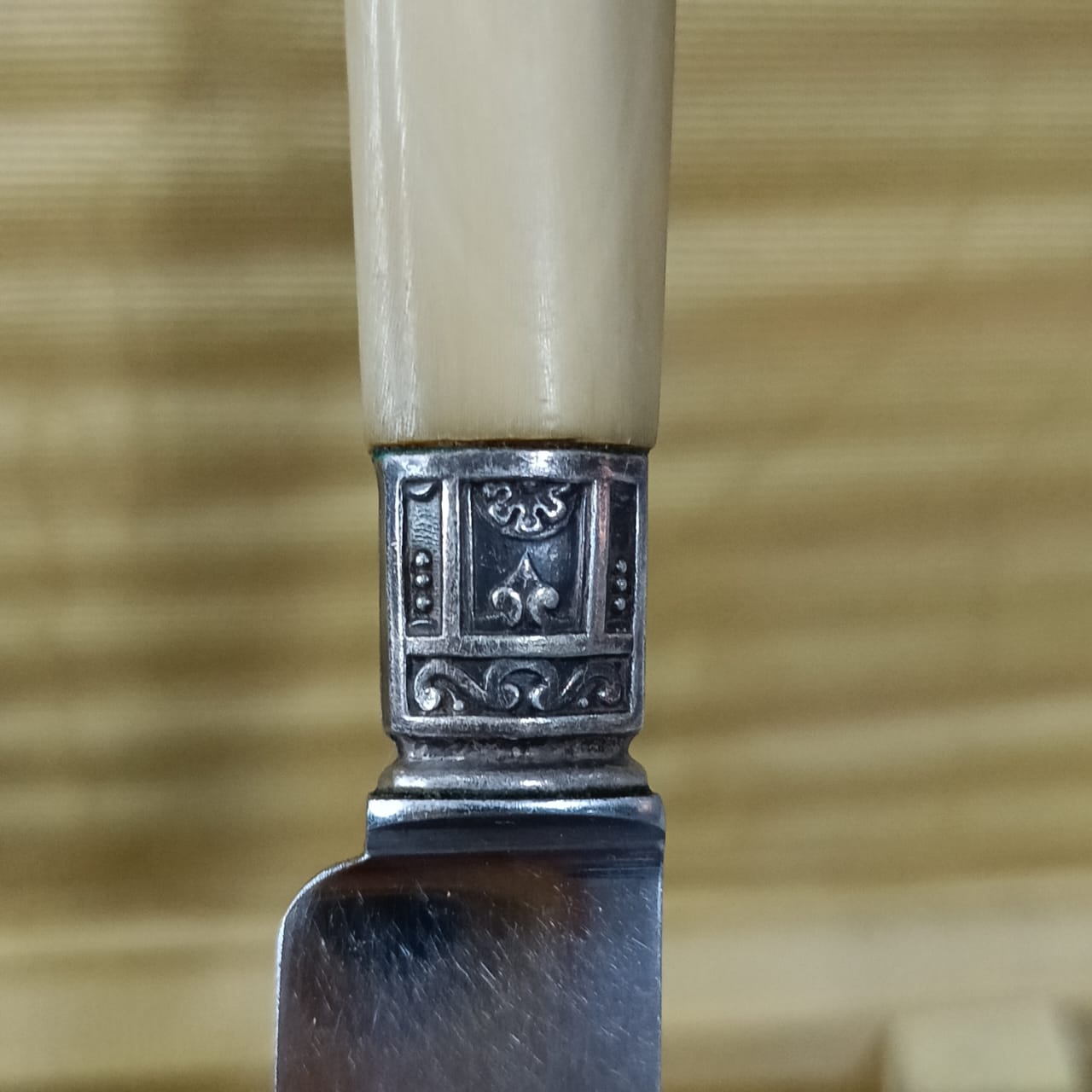 Coffret argenté antique vintage 12 pièce عاج وفضة