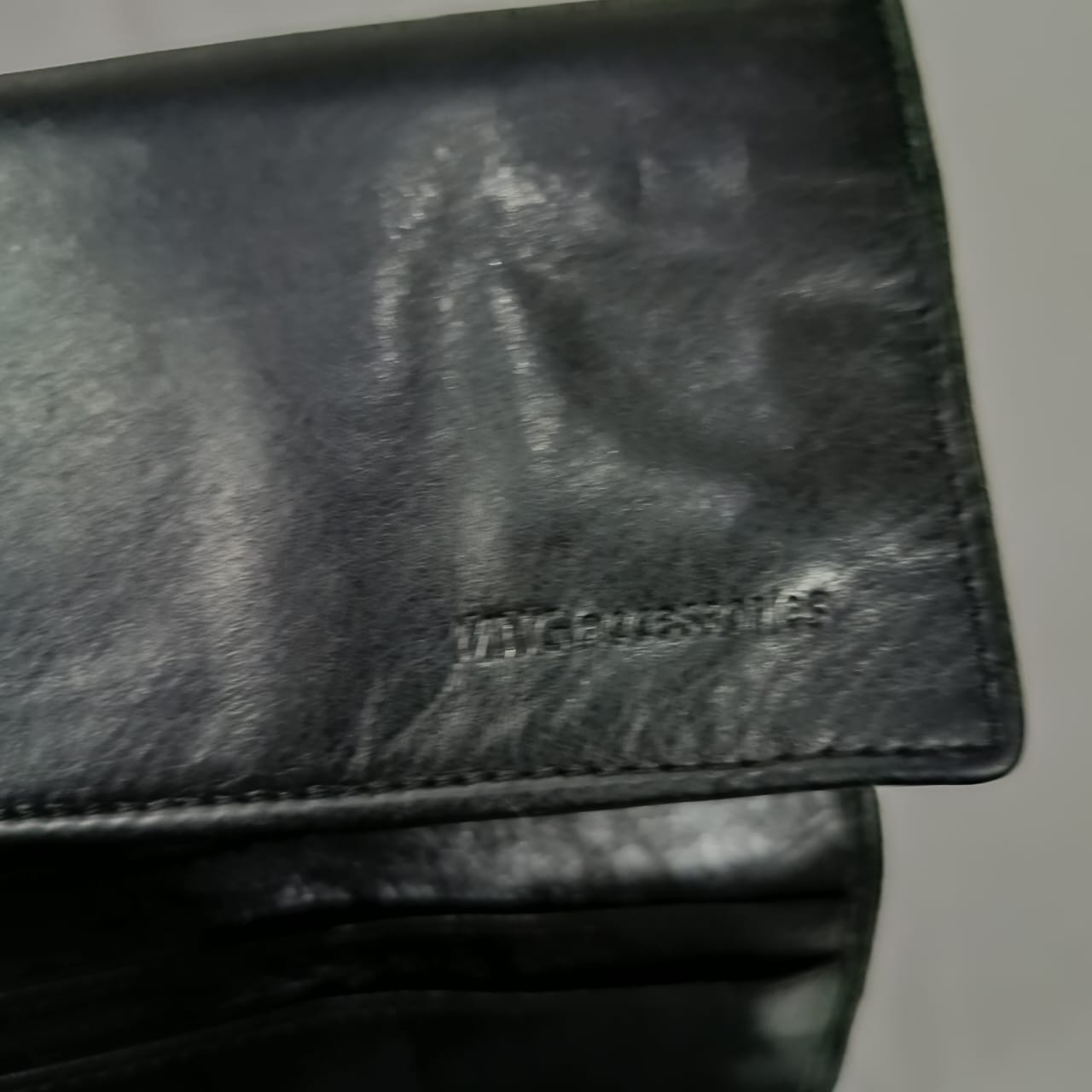 Portefeuille en cuir vintage original