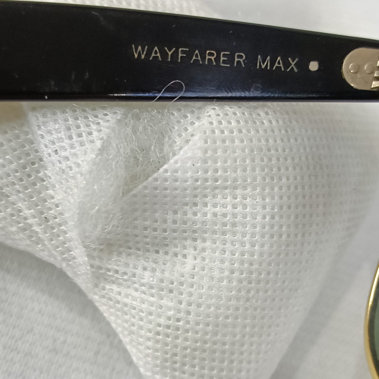 Lunettes de soleil Ray-Ban B&L Wayfarer Max II W1272 monture or ébène verres G-1