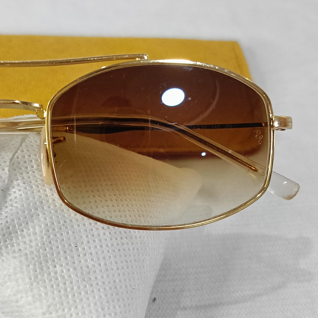 Lunette ray ben original en plaqué or