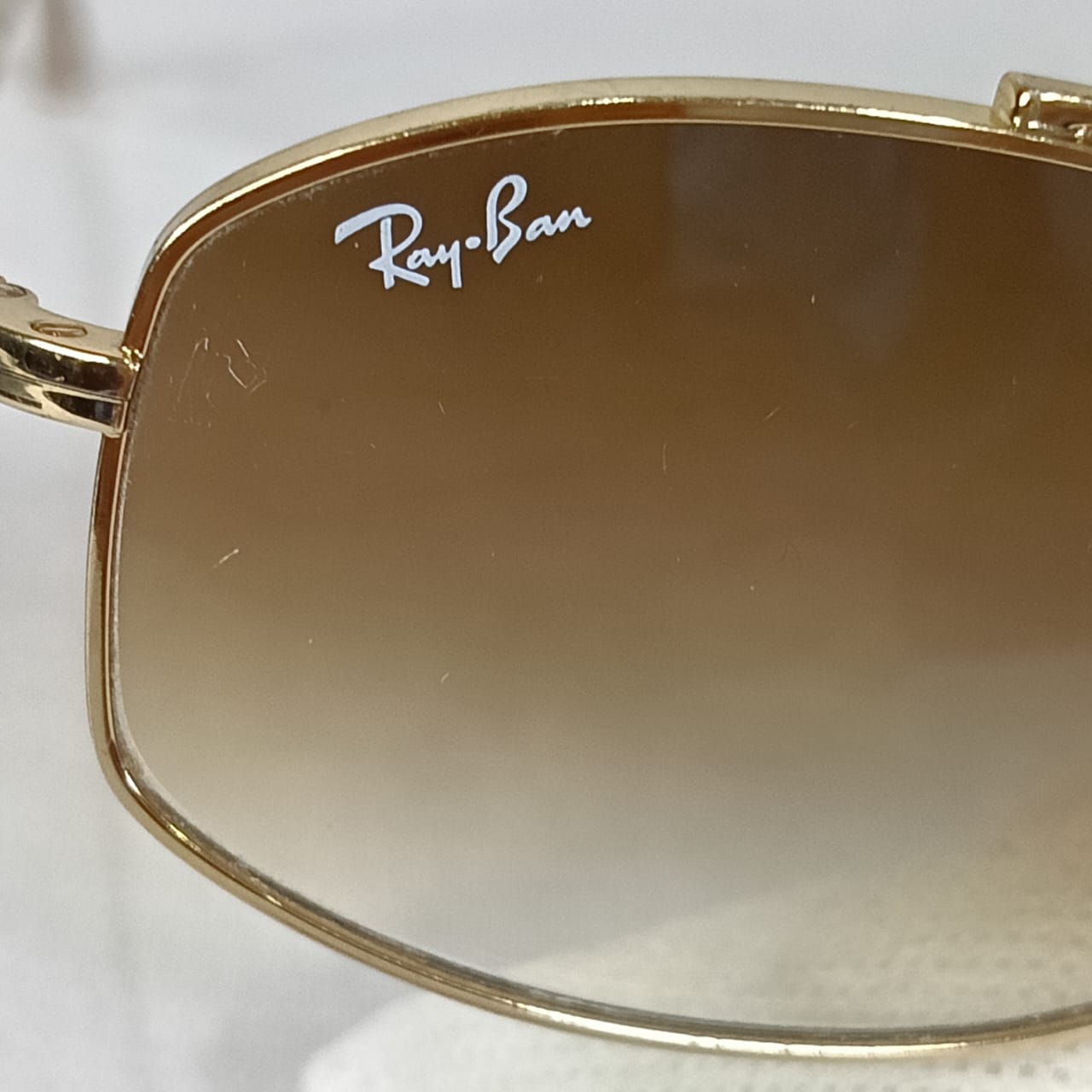 Lunette ray ben original en plaqué or