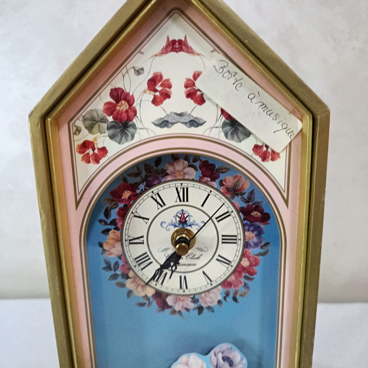 Horloge Quartz musique mécanique vintage