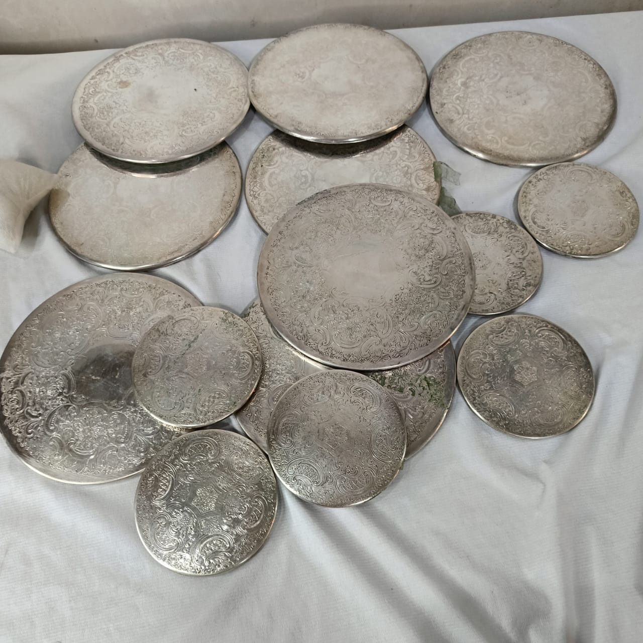 14 plat plaqué argent original تغليف قوي فضة