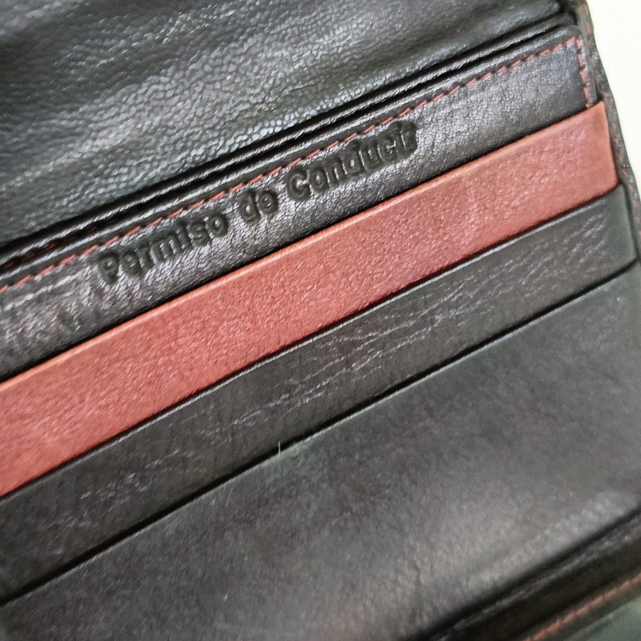 Portefeuille parmiso en cuir vintage original