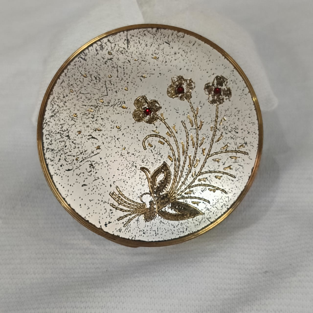 Ancien miroir en plaqué or vintage