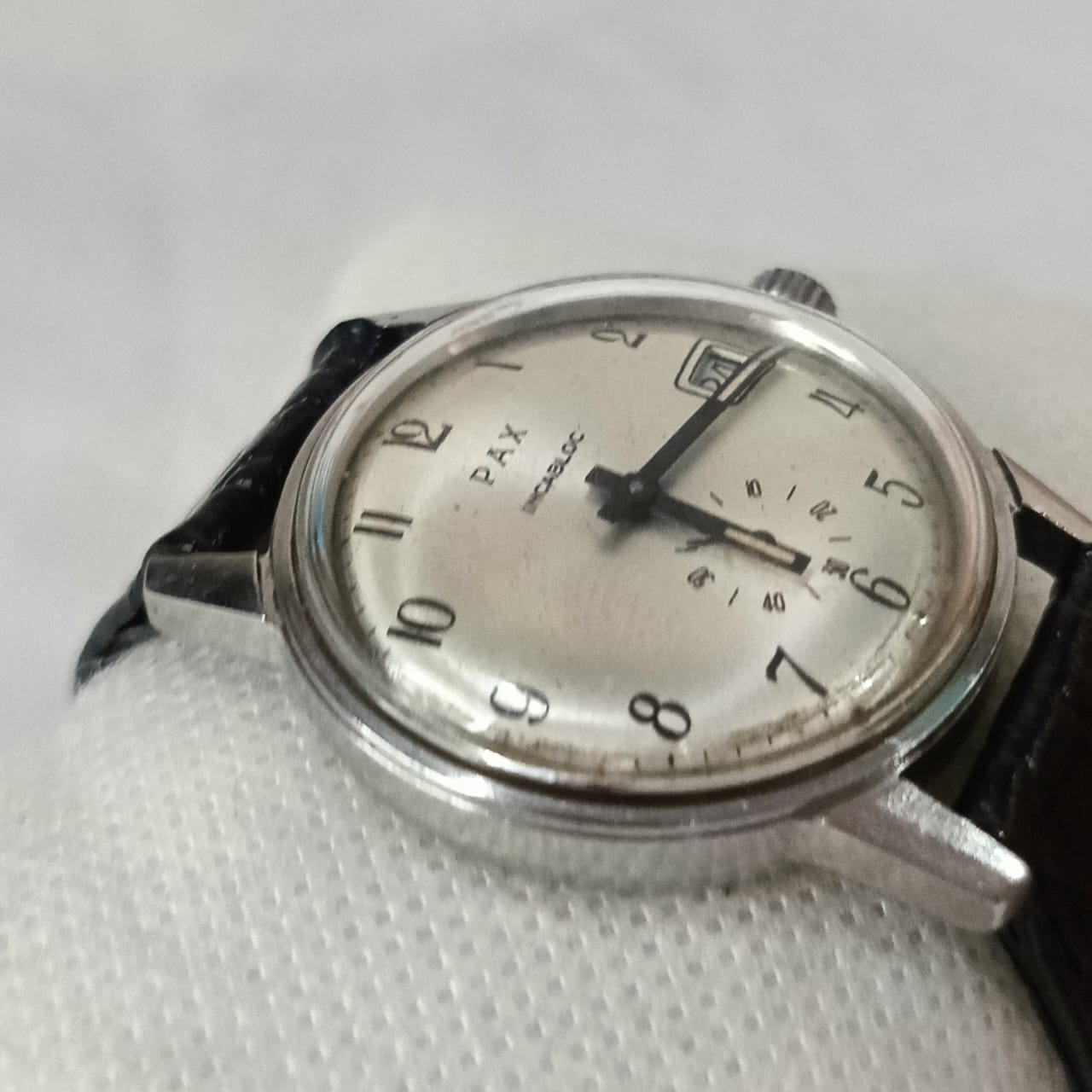 Montre pax mécanique vintage original acier inoxydable