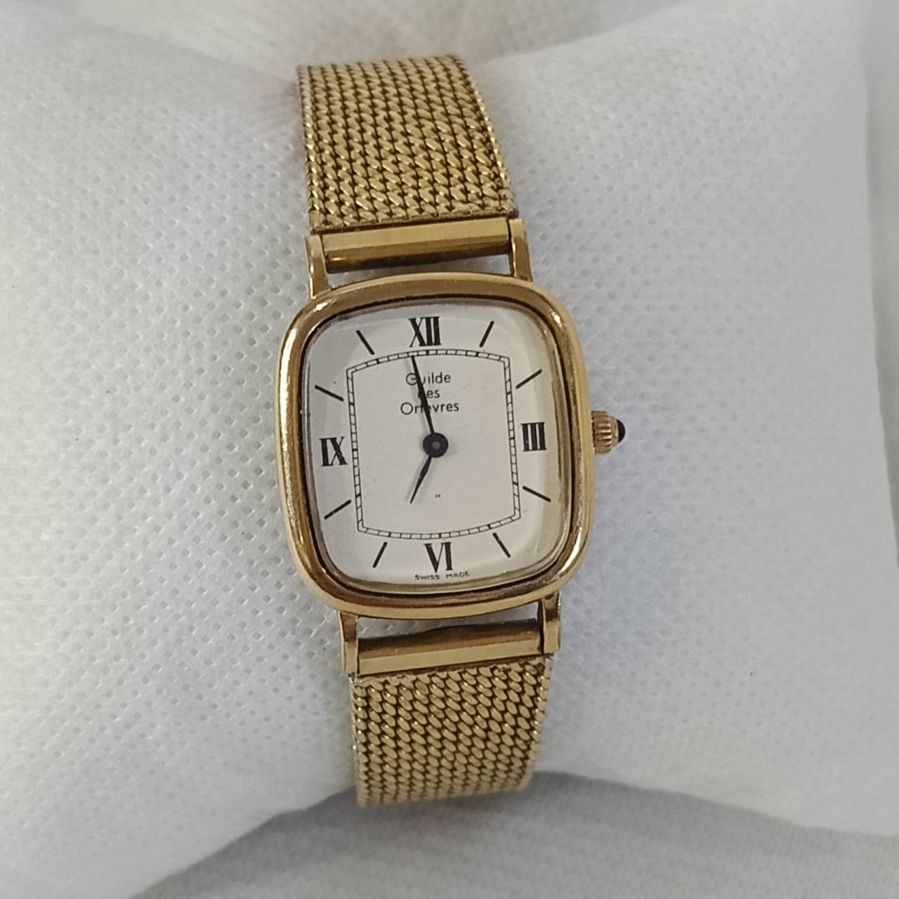 Montre guilde des Orfèvres France mécanique original femme en plaqué or.