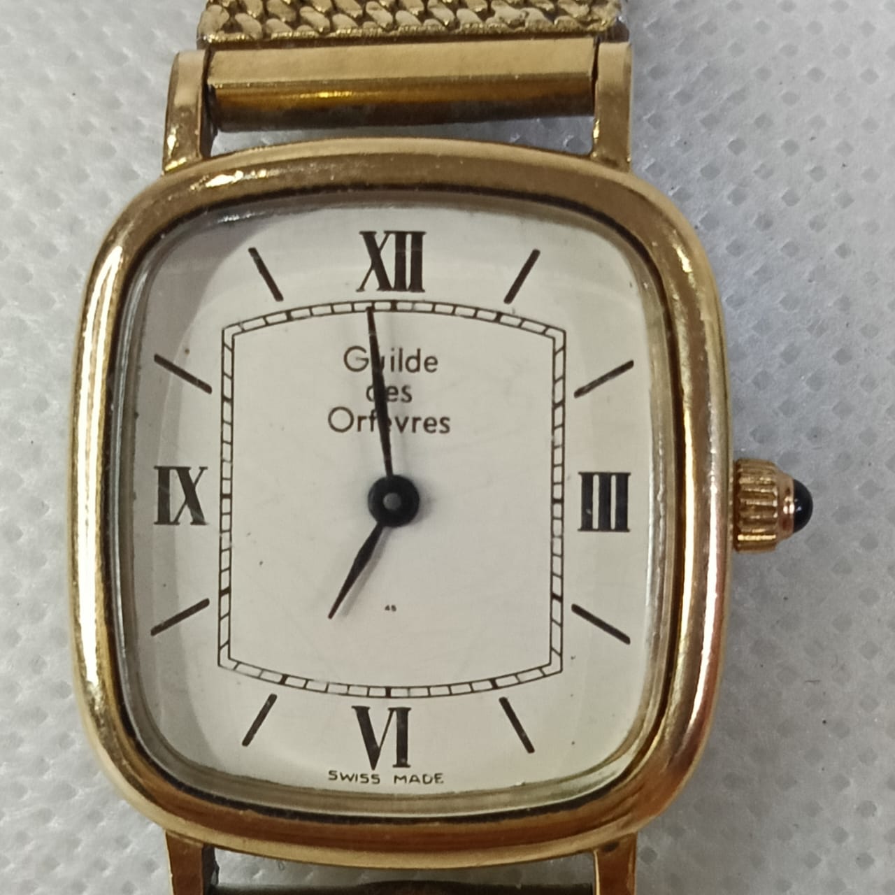 Montre guilde des Orfèvres France mécanique original femme en plaqué or.