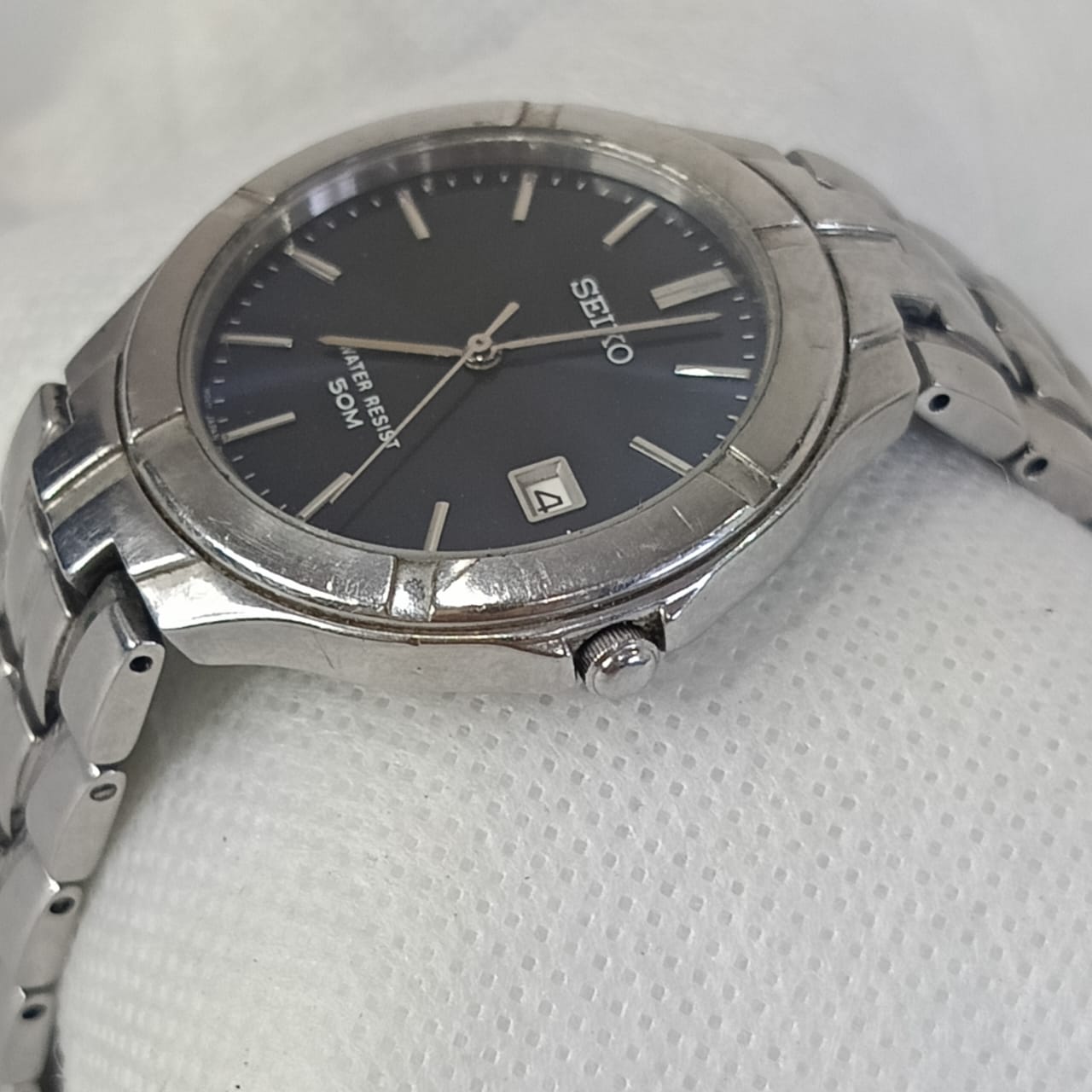 Montre Seiko extra plat Quartz acier inoxydable