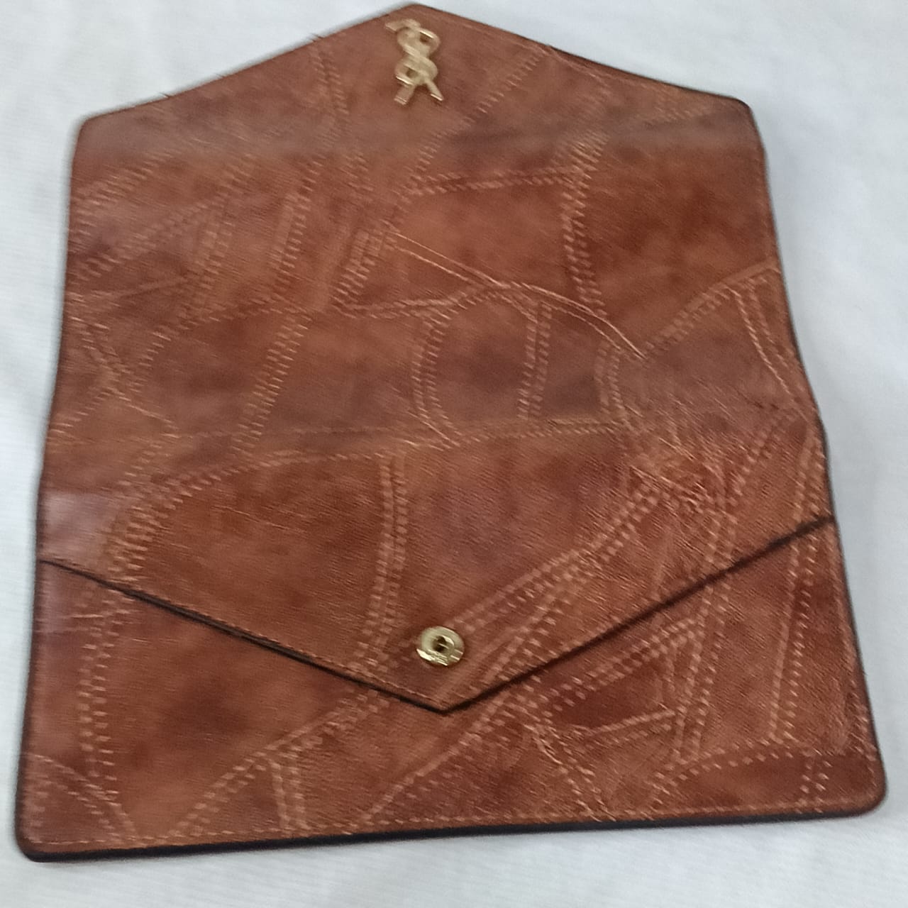 Portefeuille saint Laurent original femme en cuir vintage