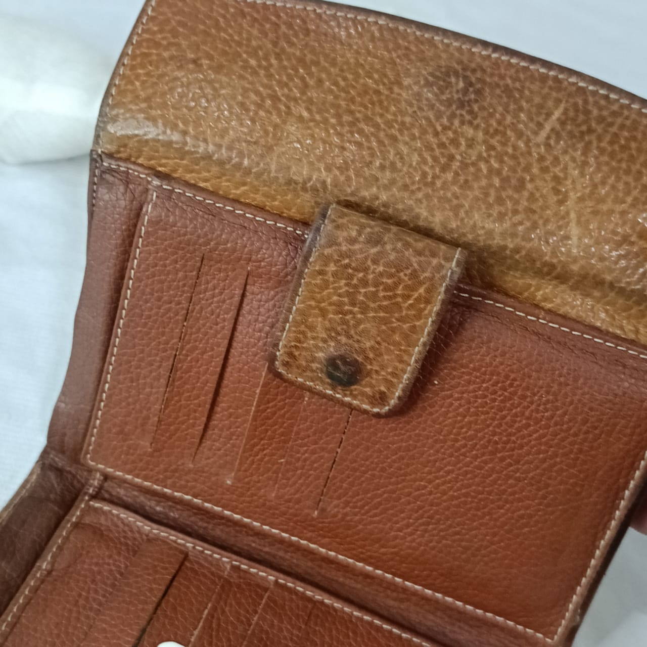 Portefeuille en cuir vintage original