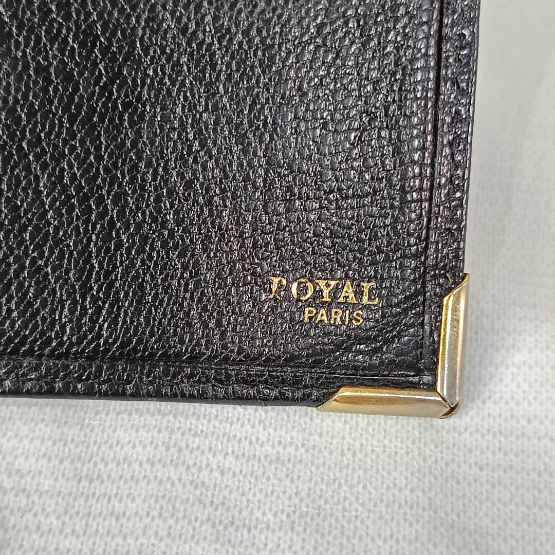Portefeuille poyal paris en cuir vintage