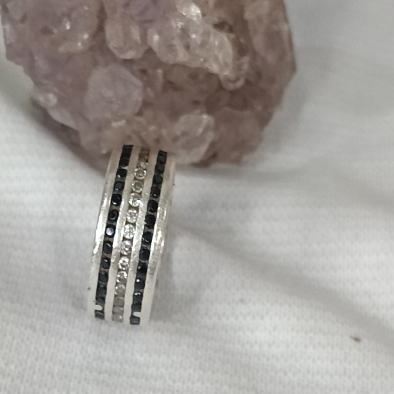 خاتم نسائي Bvlgari فضة مرصع بالأحجار الكريمة