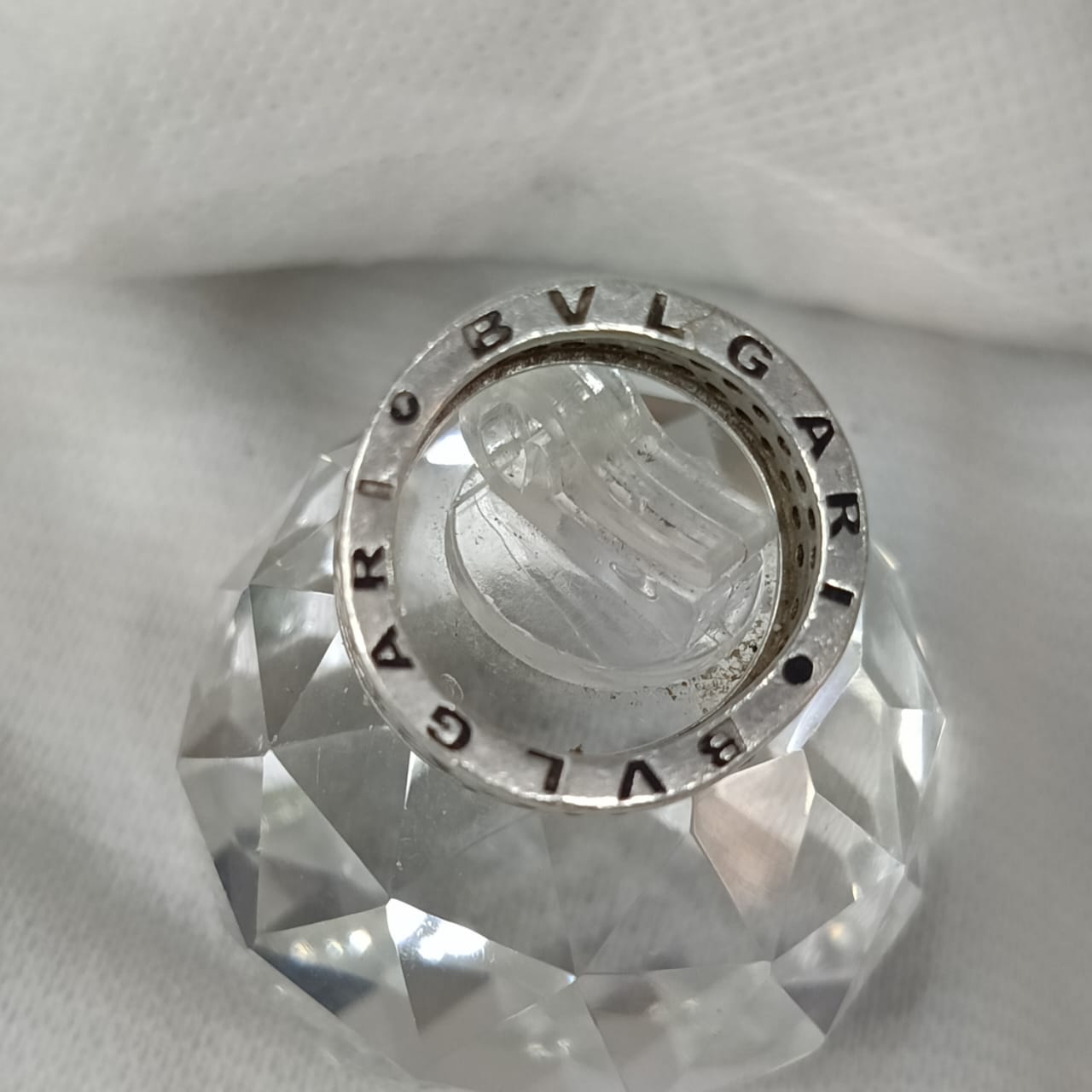 خاتم نسائي Bvlgari فضة مرصع بالأحجار الكريمة