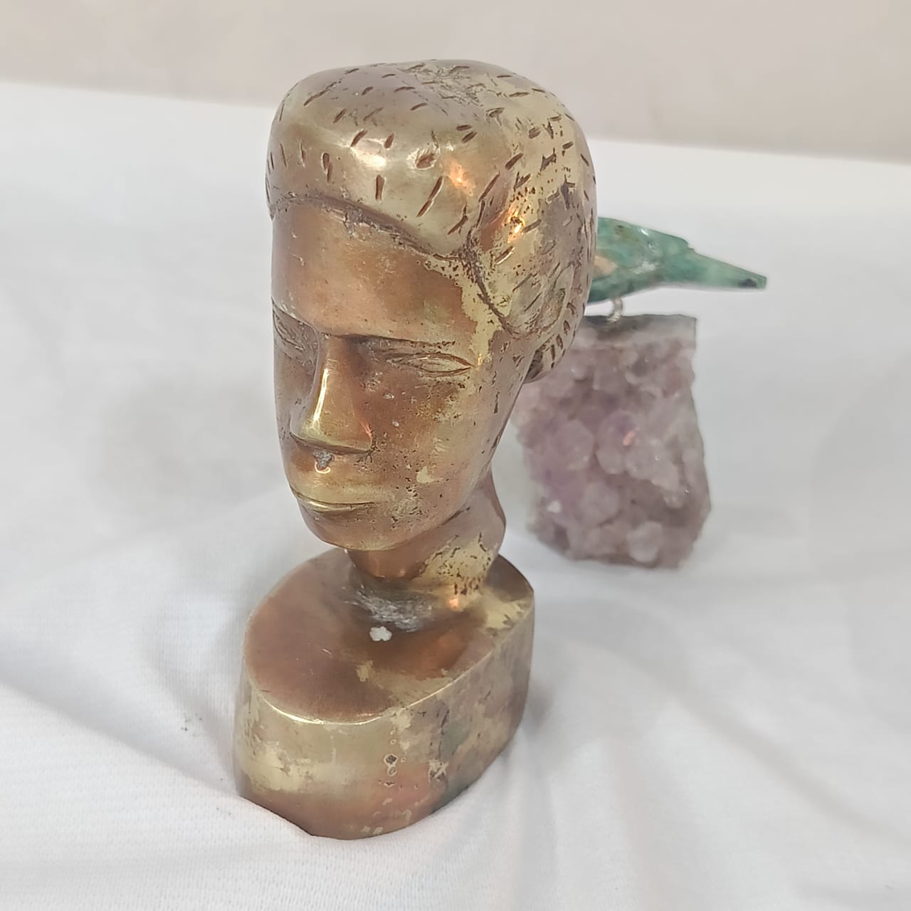 Ancien Statut en Bronze Doré Vintage 12cm/7cm