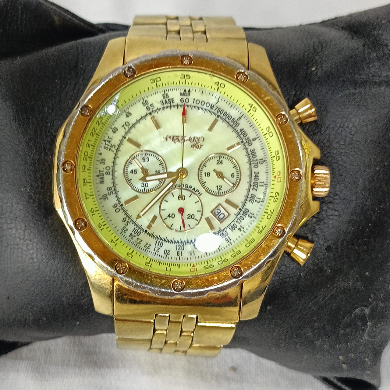 Montre pgzzaro en diamant chronographe Quartz original