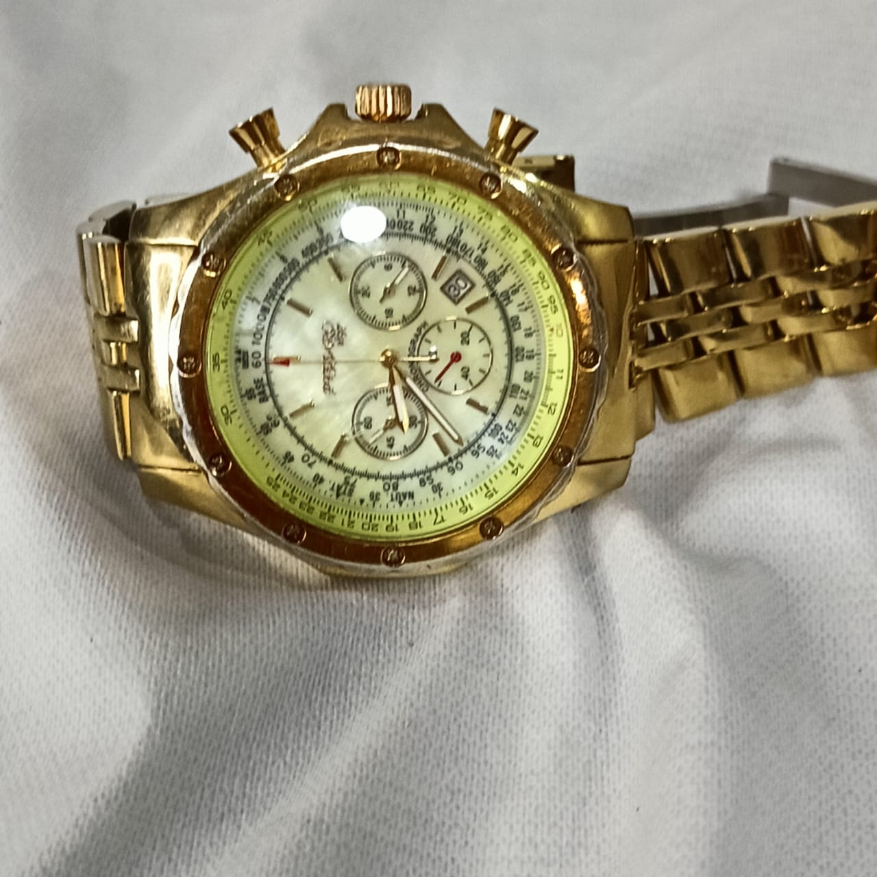Montre pgzzaro en diamant chronographe Quartz original