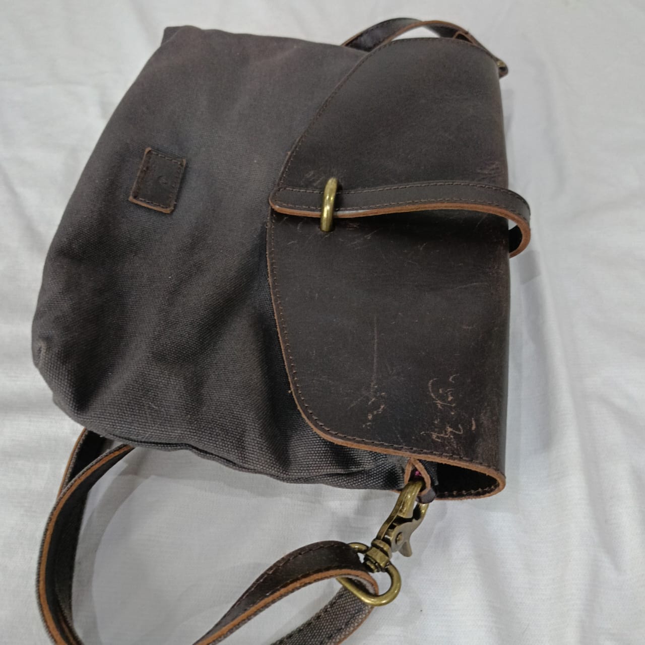 Sac nordlicht femme en cuir et toile original