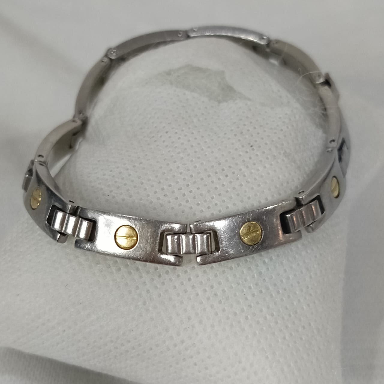 Bracelet acier inoxydable et or