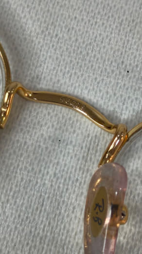 Cadre du lunette plaqué or femme