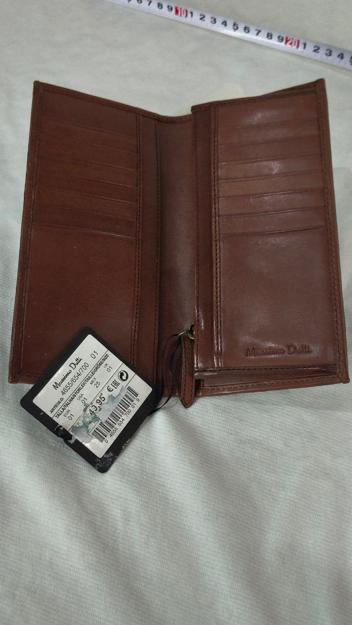 Portefeuille Massimo Dutti en cuir femme original