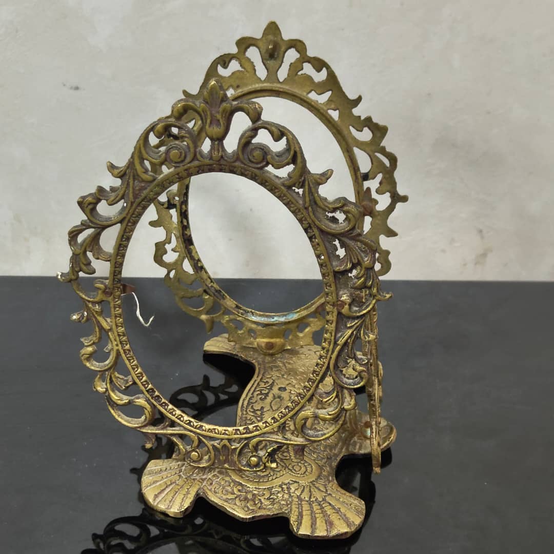 Cadre du miroir vintage original en bronze 
16/14cm