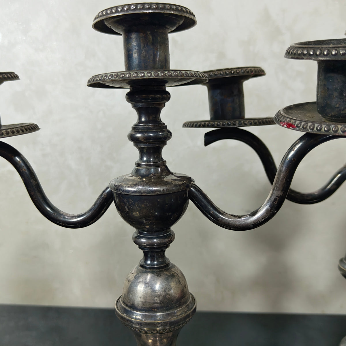 شمعدان تغليف فضة سميك تحفة 
25/25cm