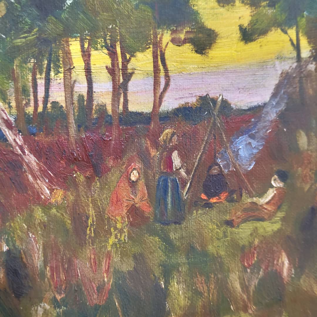 Ancien tableau original signé sur toil
46/30cm