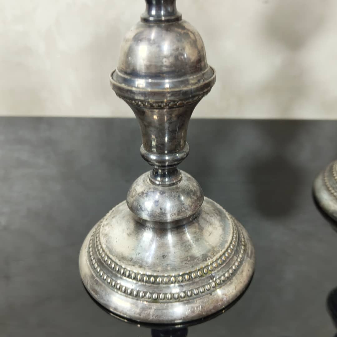 شمعدان تغليف فضة سميك تحفة 
25/25cm
