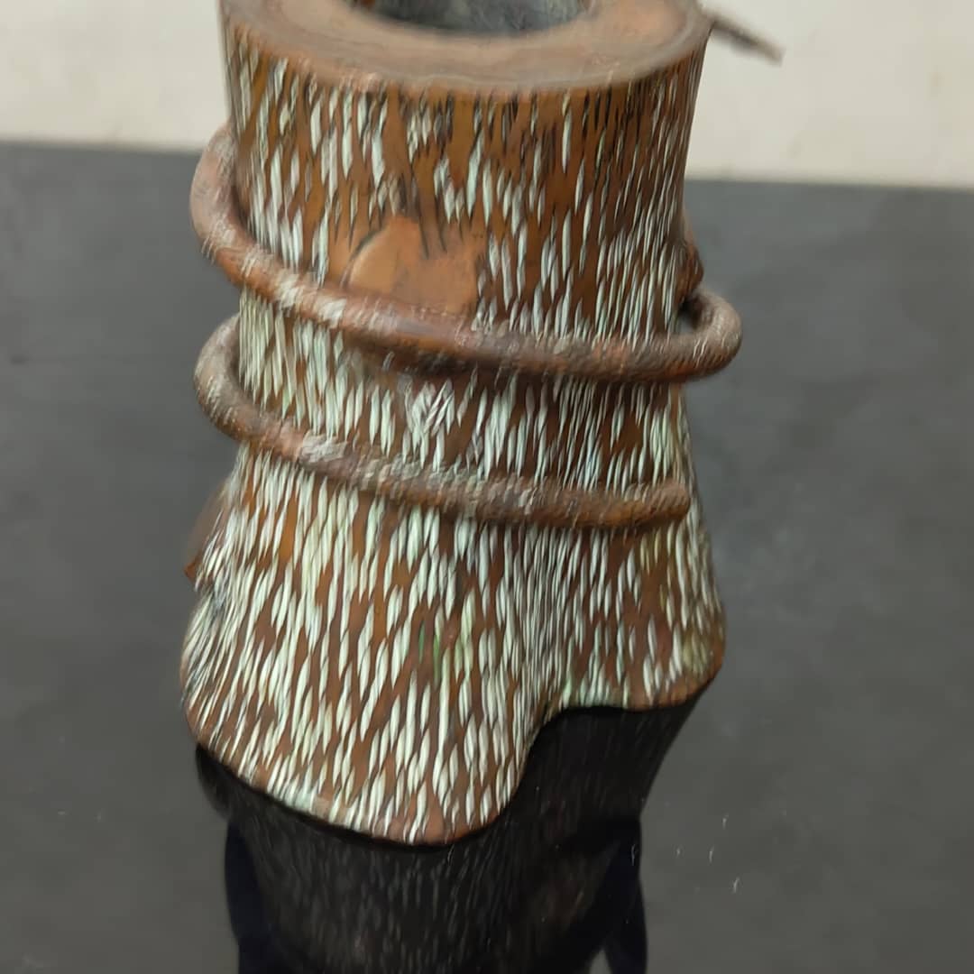 Ancien pogoire en bronze rare 
13/10cm