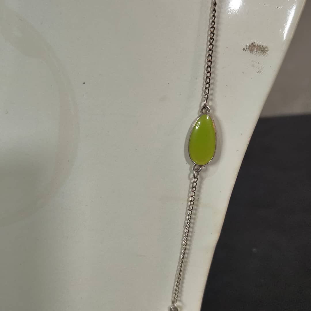 سلسلة فضة طويلة بالعقيق
طول مغلق 36cm