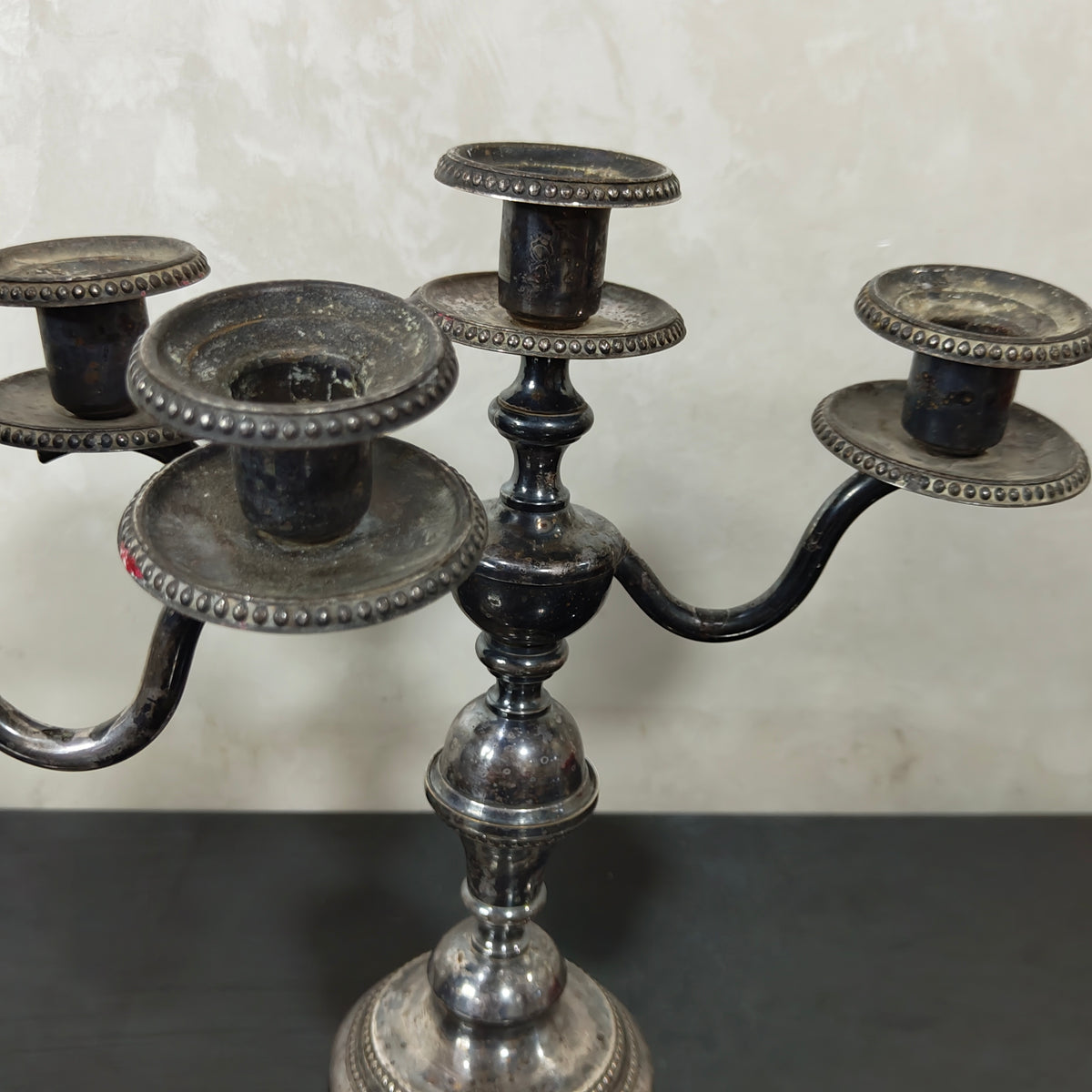 شمعدان تغليف فضة سميك تحفة 
25/25cm