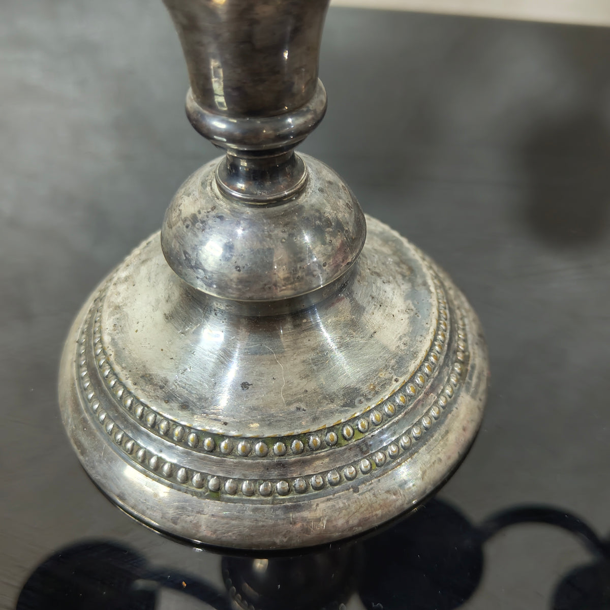 شمعدان تغليف فضة سميك تحفة 
25/25cm
