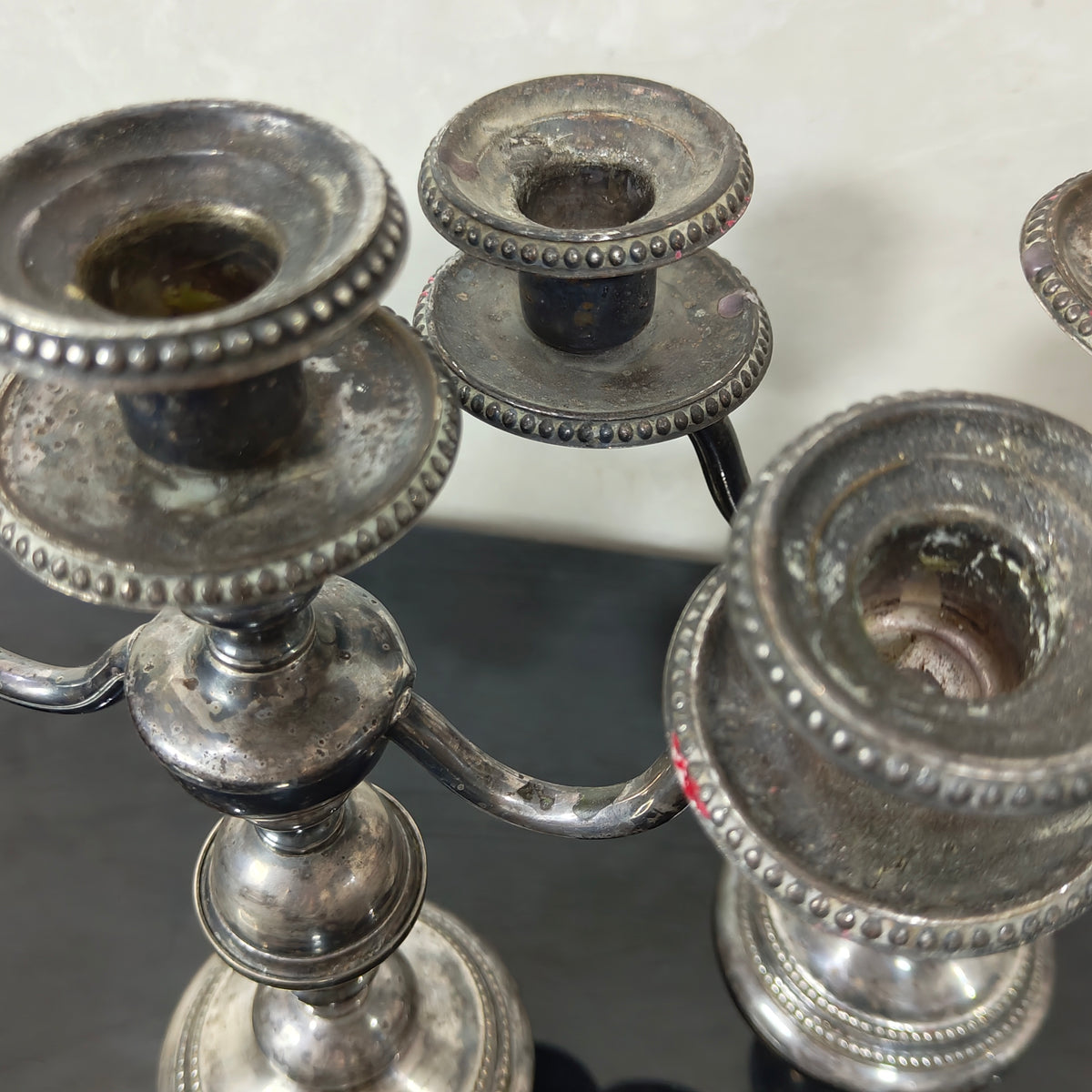 شمعدان تغليف فضة سميك تحفة 
25/25cm