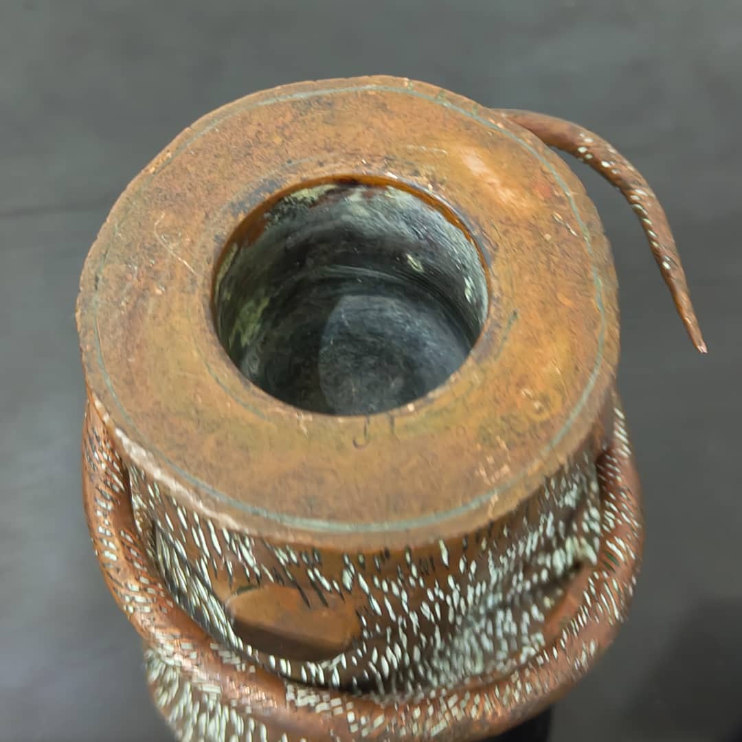 Ancien pogoire en bronze rare 
13/10cm