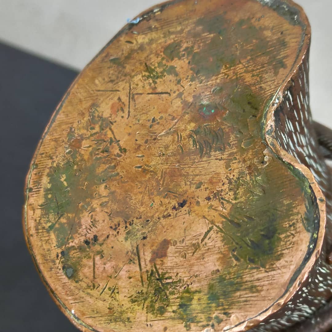 Ancien pogoire en bronze rare 
13/10cm