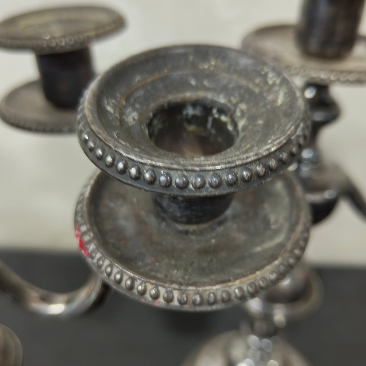 شمعدان تغليف فضة سميك تحفة 
25/25cm