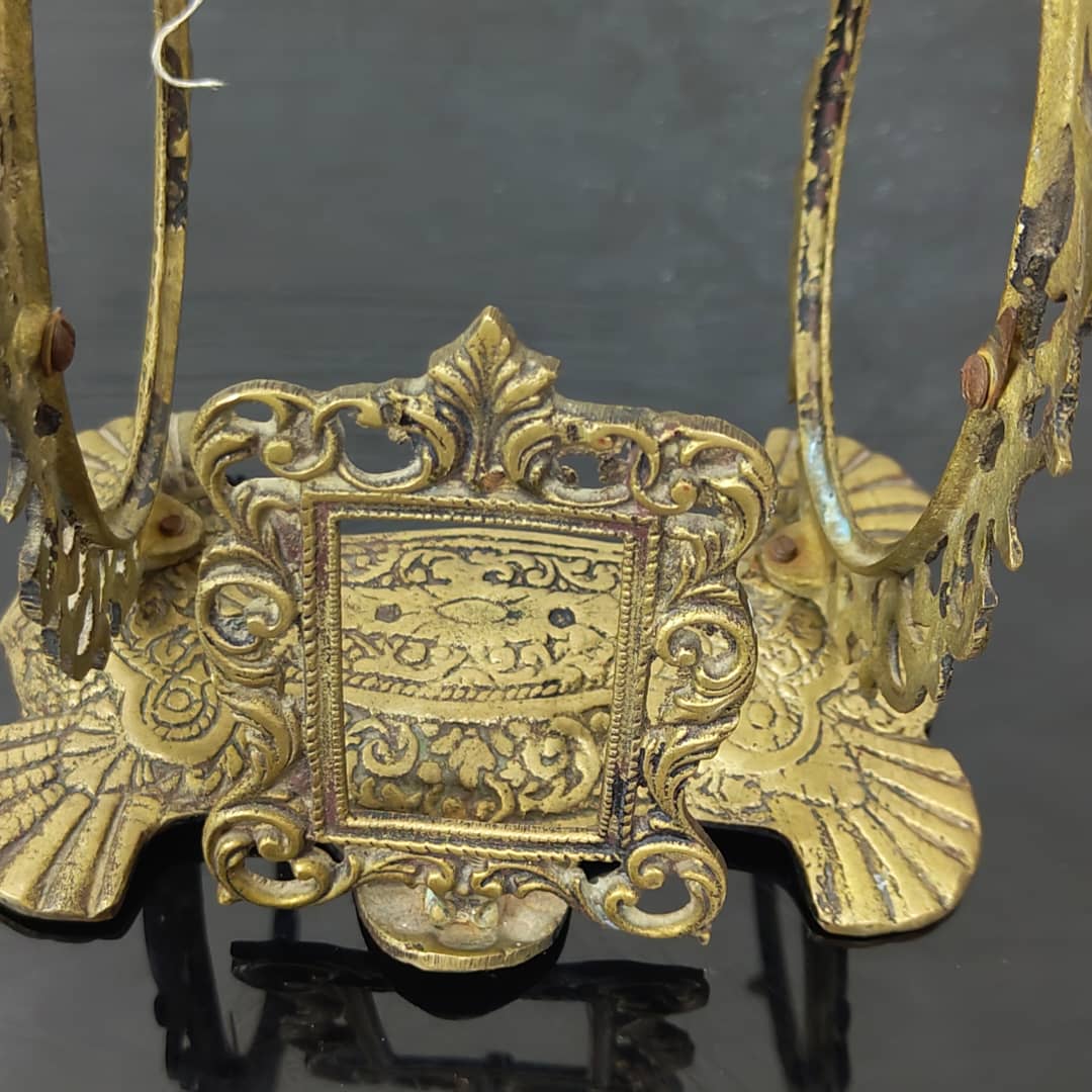 Cadre du miroir vintage original en bronze 
16/14cm