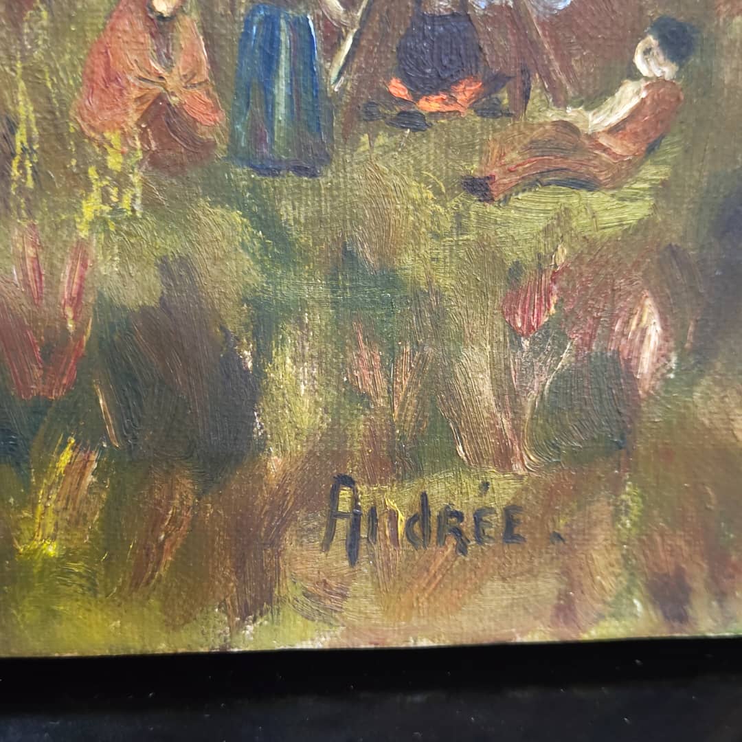 Ancien tableau original signé sur toil
46/30cm