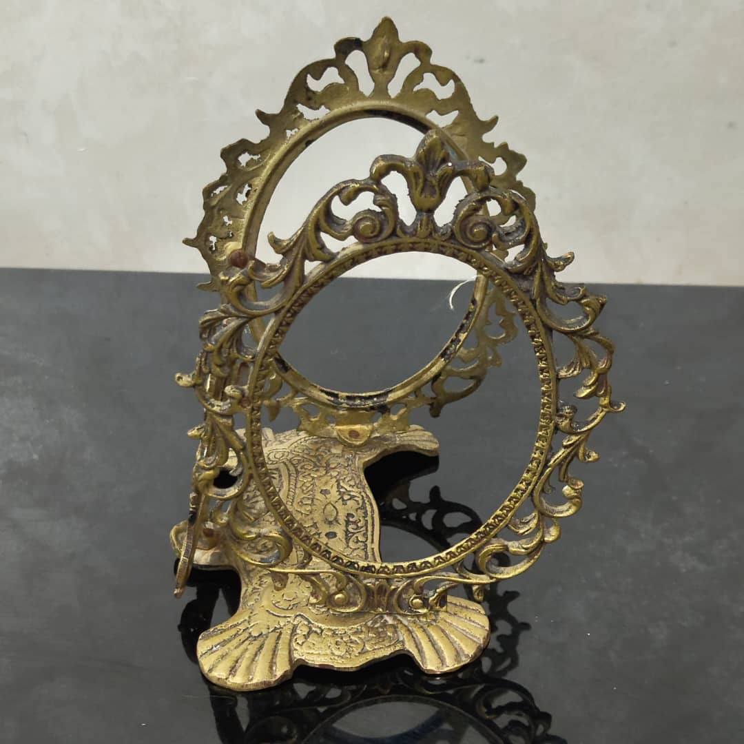 Cadre du miroir vintage original en bronze 
16/14cm